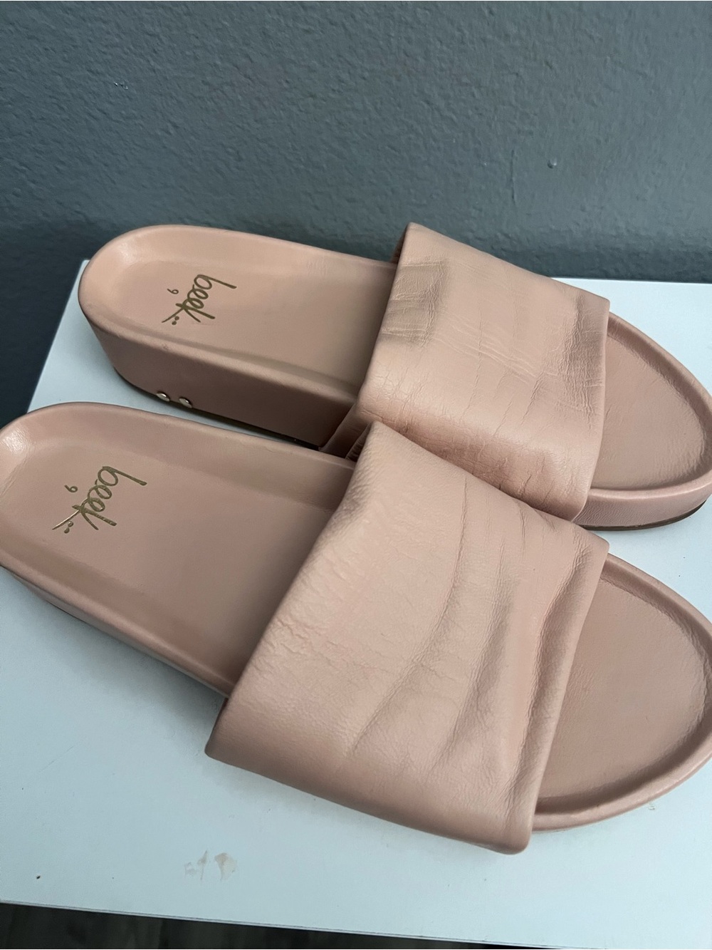beek Nude Blush Slide Clogs with Padded Strap